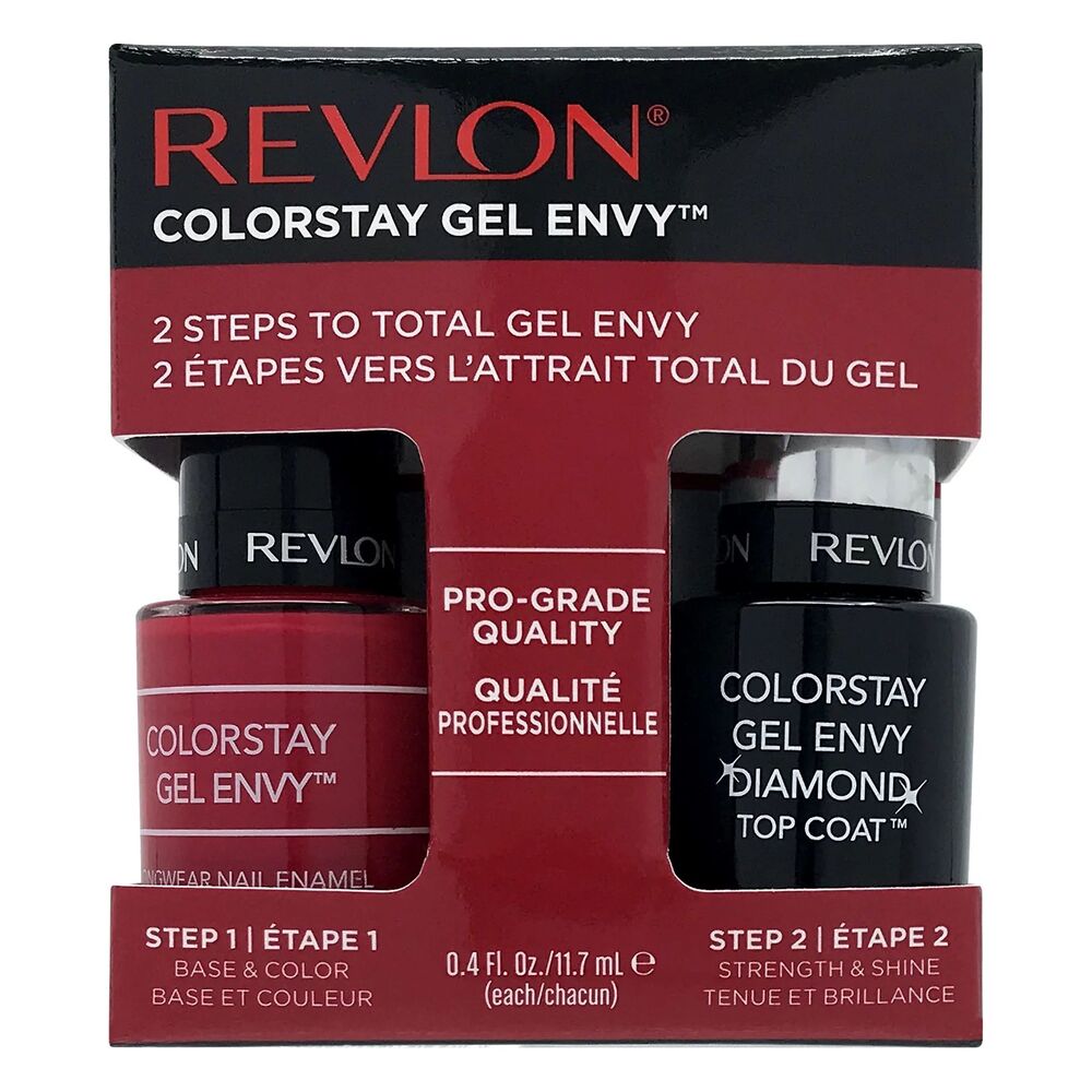 Revoln Colorstay Gel Envy Longwair Enamel Roulette Rush & Top Coat DUO PACK‎